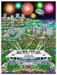 Charles Fazzino 3D Art Charles Fazzino 3D Art Super Bowl LIV: Miami (DX)